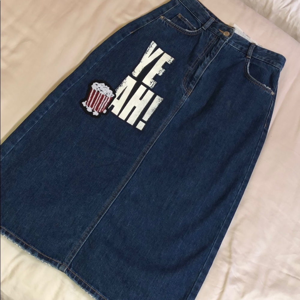 Dark blue Limited addition vintage Zara jean skirt